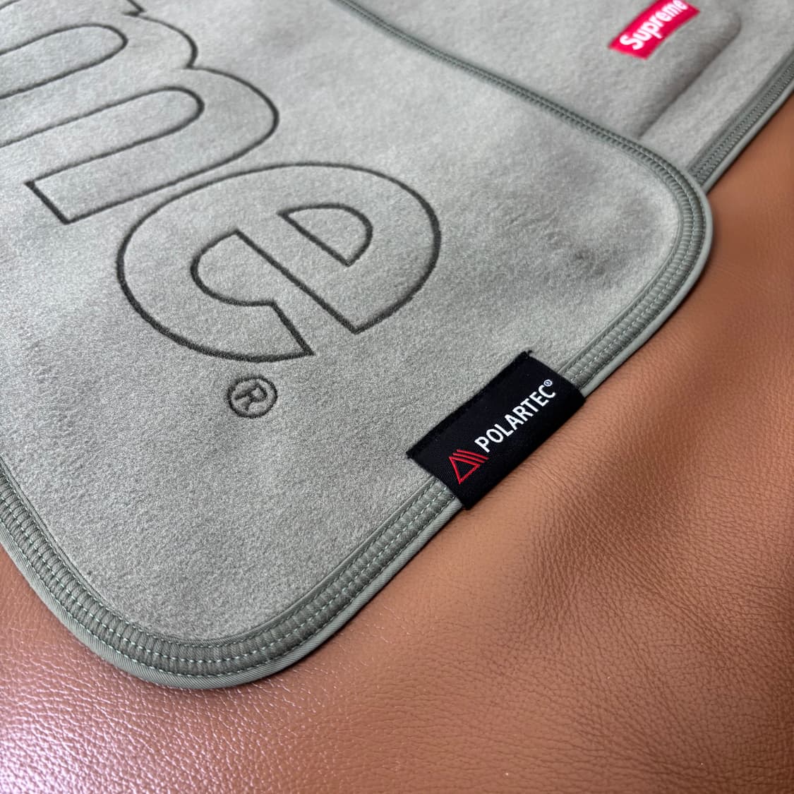 Supreme 슈프림 로고 카키 머플러 목도리 (Khaki) 상품이미지6