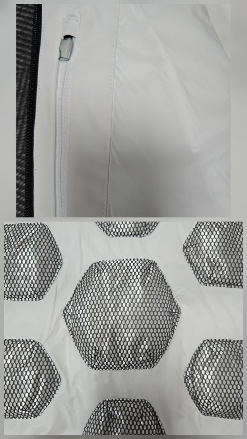 다이나핏 화이트 후드 구스다운패딩 카본비스트 여성 미들 다운 상품이미지5