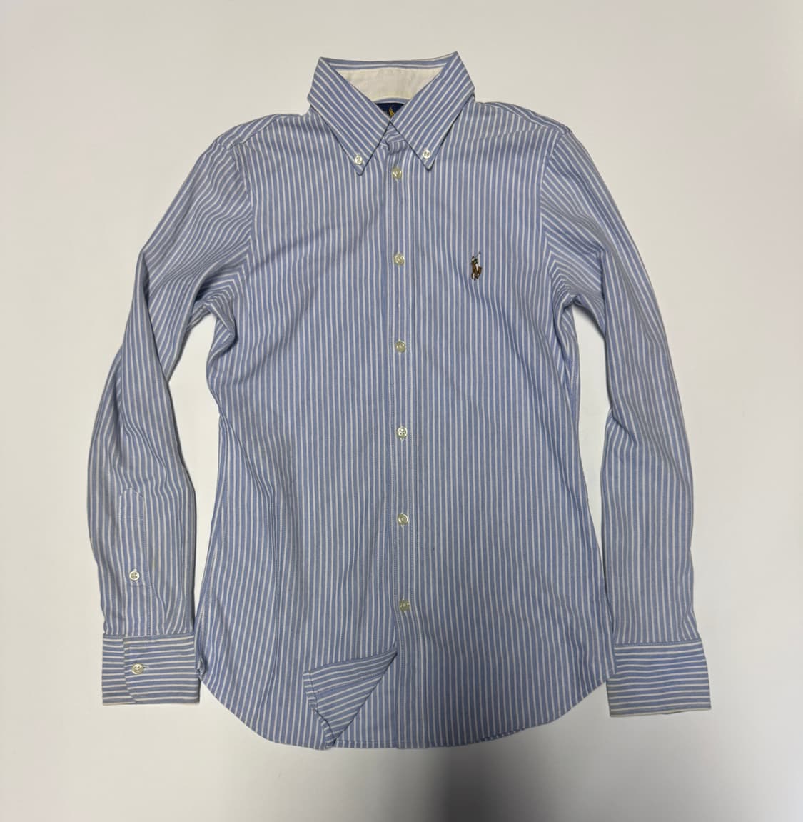 여성 폴로 랄프로렌 옥스포드 니트 스트라이프 셔츠 S 상품이미지1