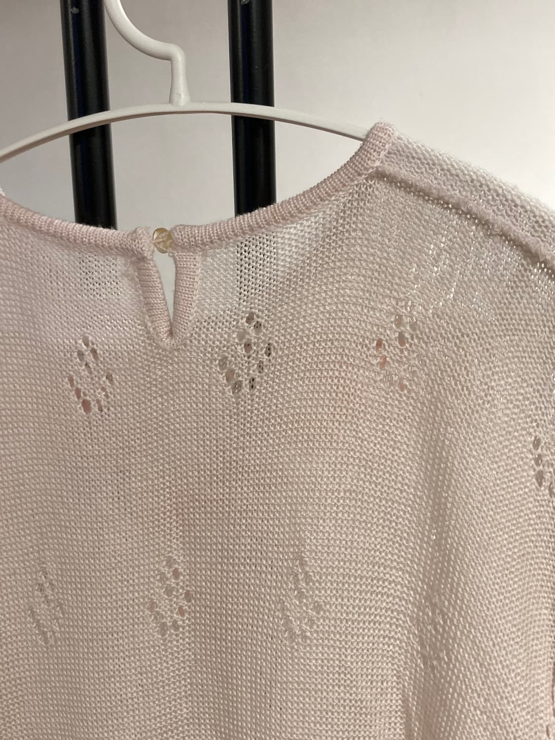 빈티지 연핑크 반팔 니트티 상품이미지7