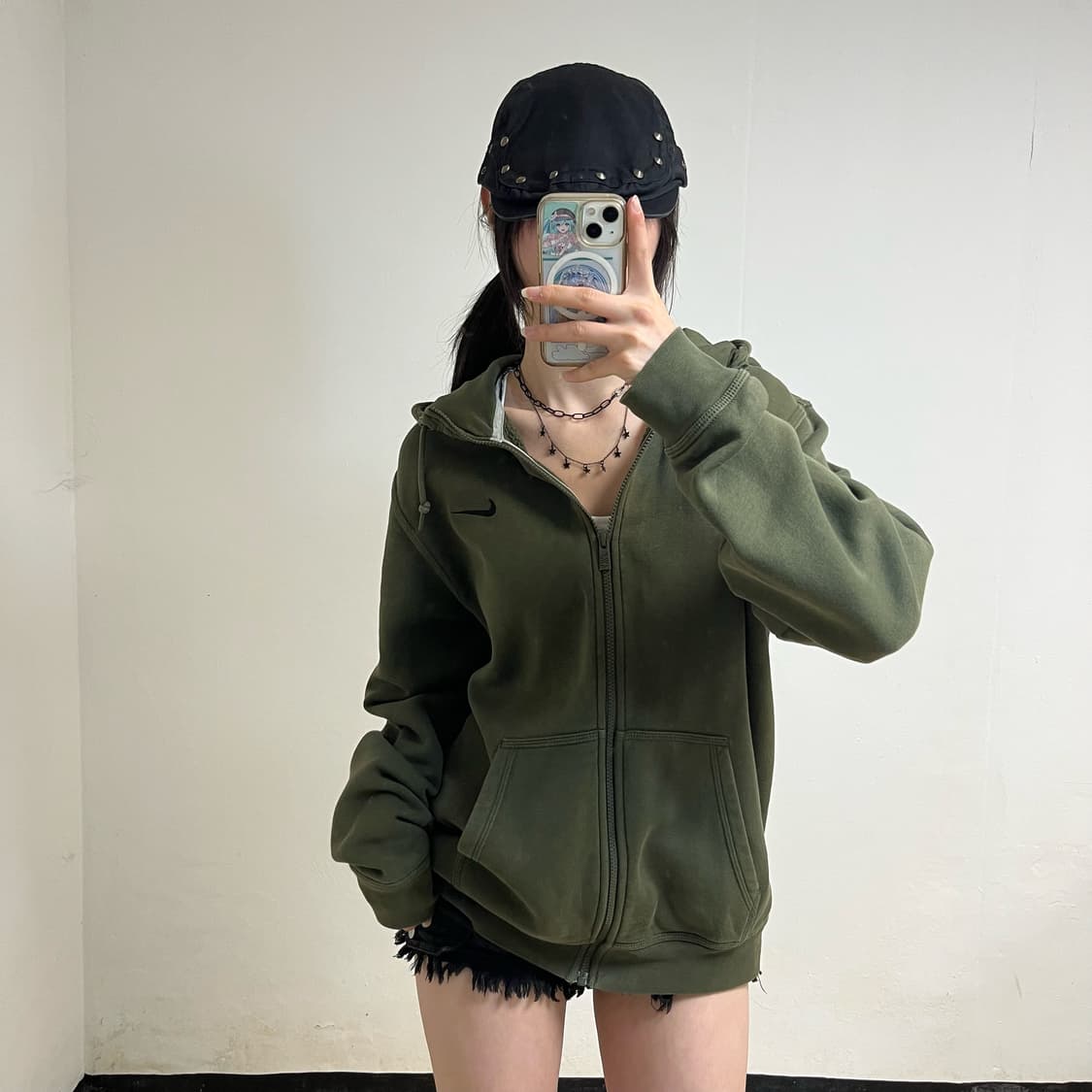 Nike khaki hoodie zip-up 상품이미지1