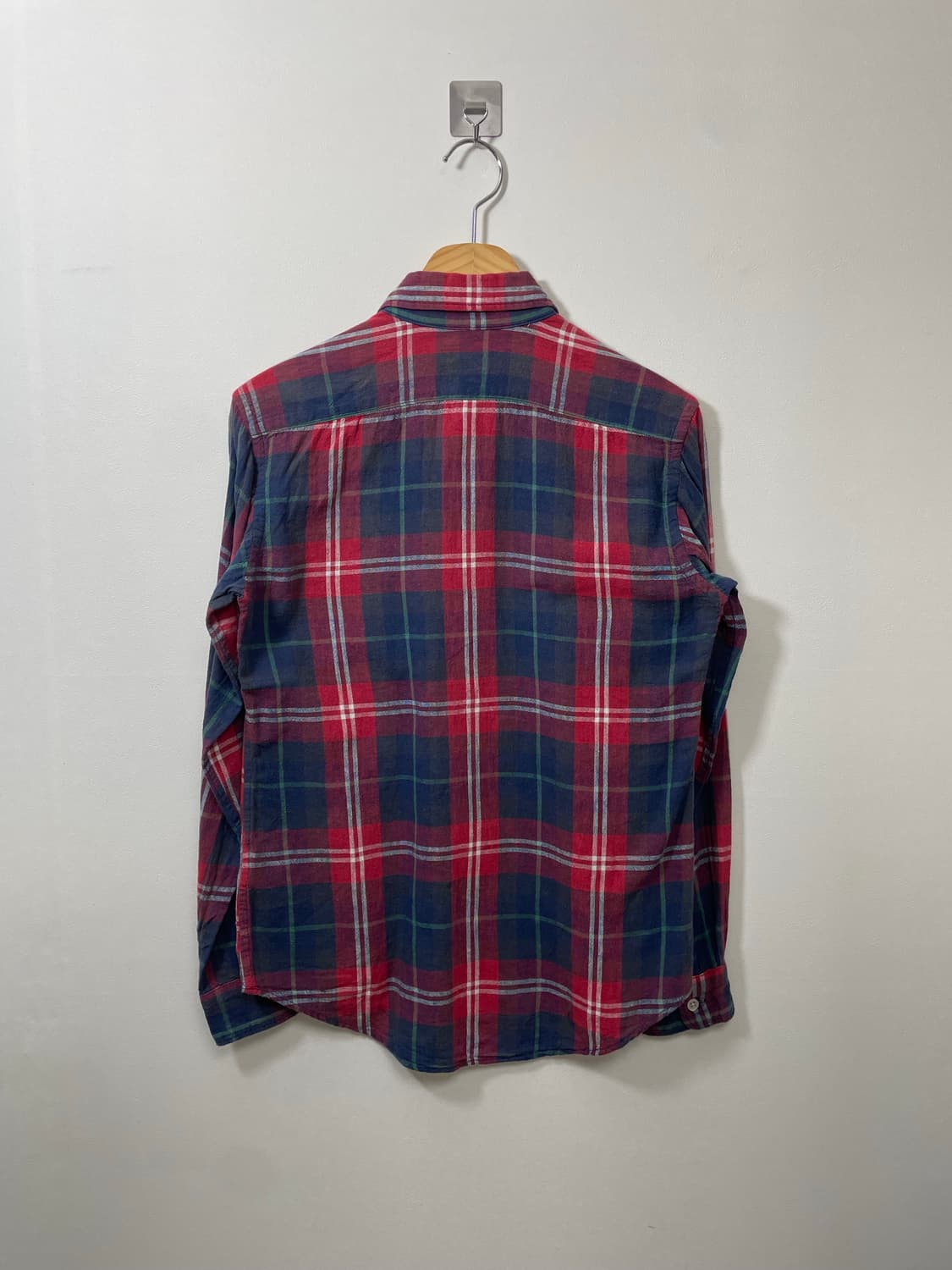 45rpm 체크 린넨 셔츠 M - S61 상품이미지2