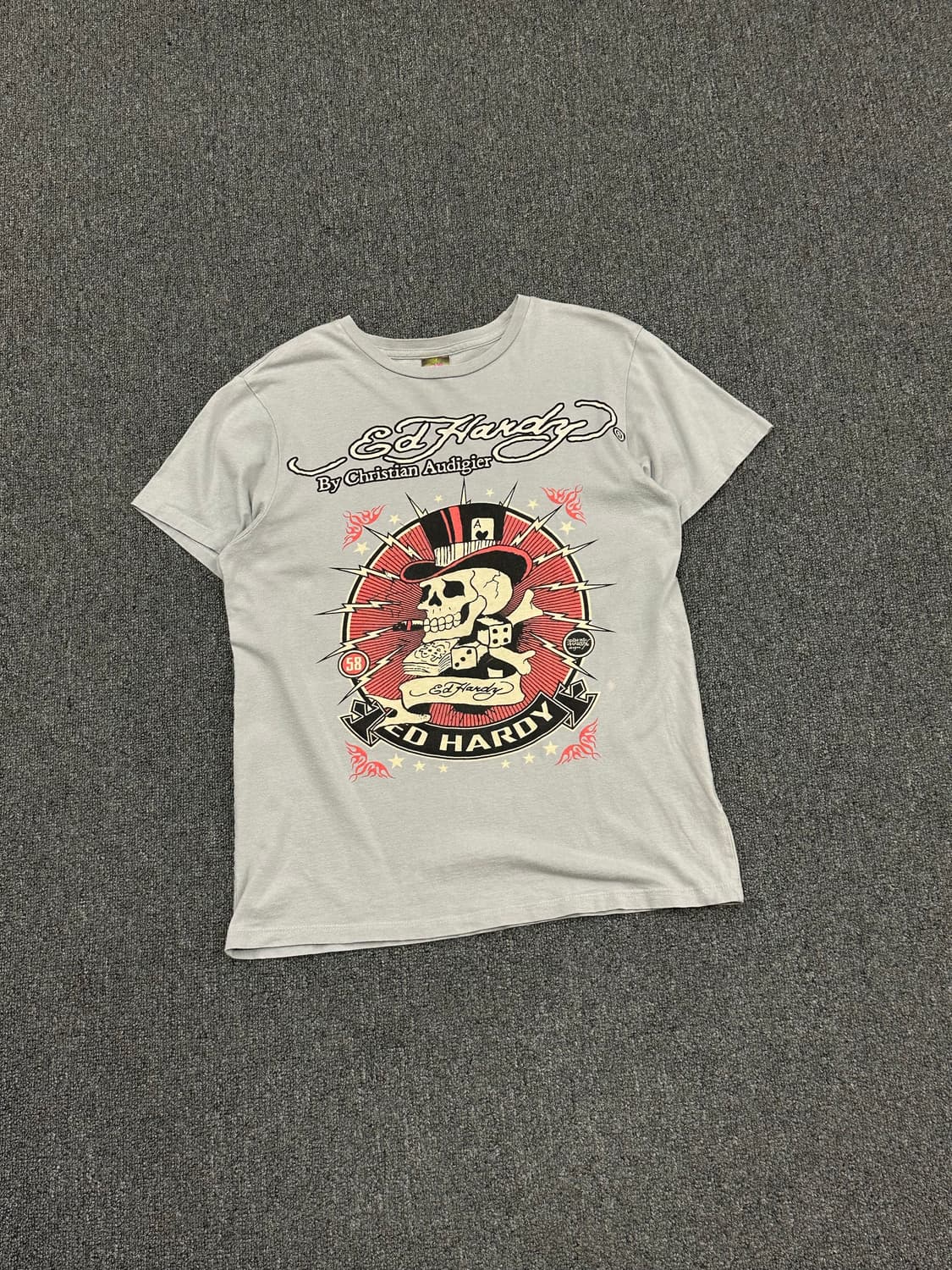 S)Ed Hardy 빈티지 스컬 다이스 프린팅 반팔 상품이미지3