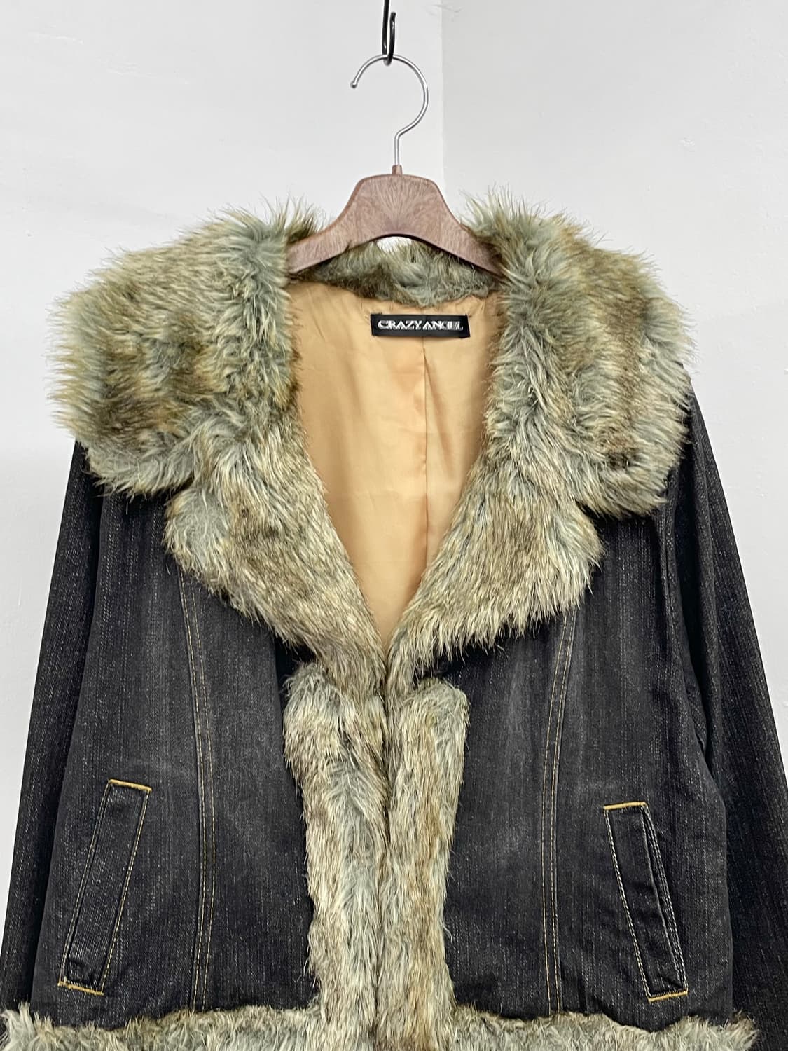 y2k 퍼 트리밍 데님 자켓  상품이미지6