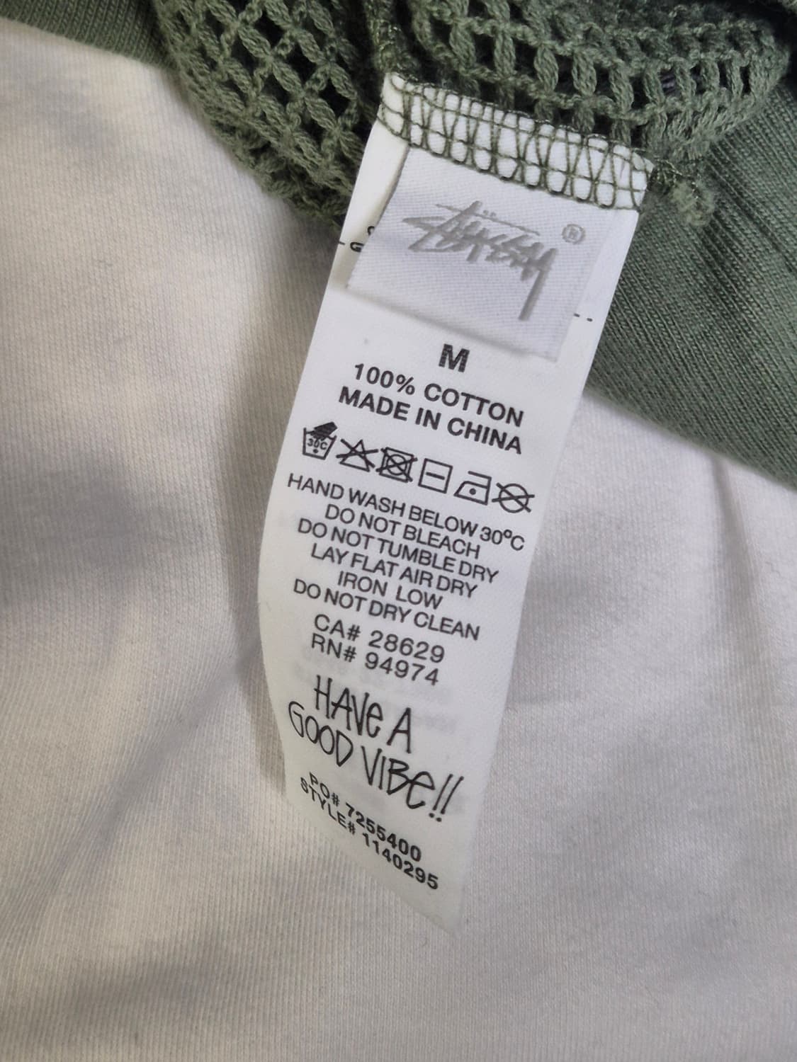 [택달린 새상품] 스투시 코튼 메쉬 롱 슬리브 크루넥 상품이미지6