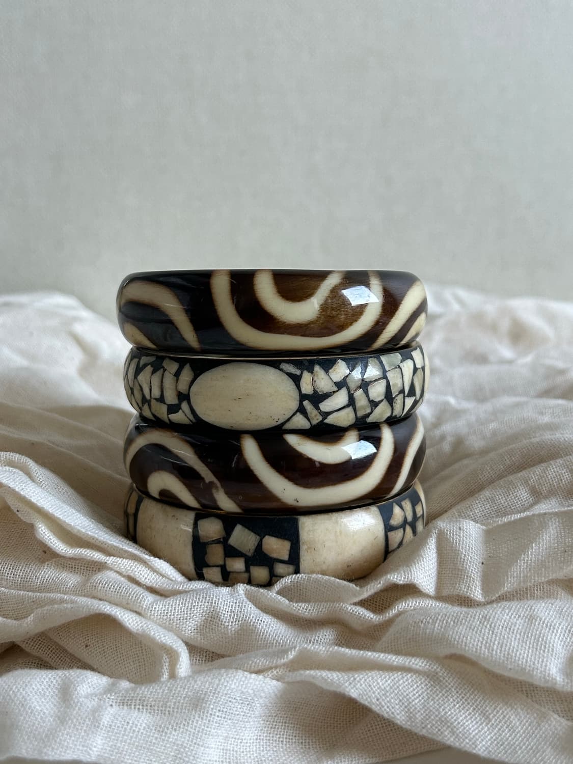 인도 우드 텍스처 뱅글 상품이미지3