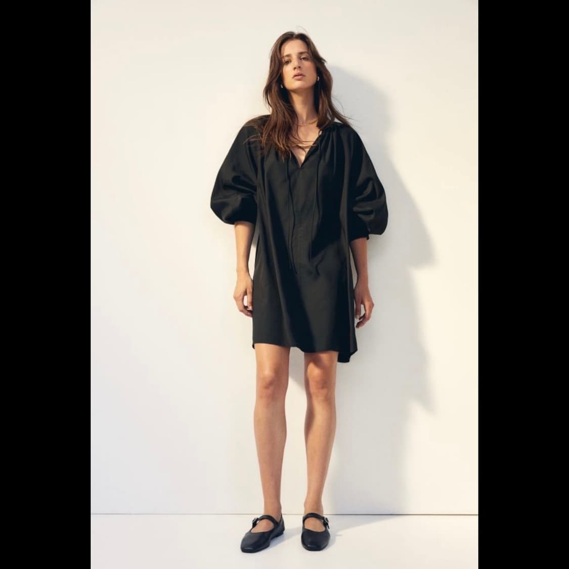 h&m 에이치앤엠 타이 디테일 오버사이즈 드레스 (새상품) 상품이미지8