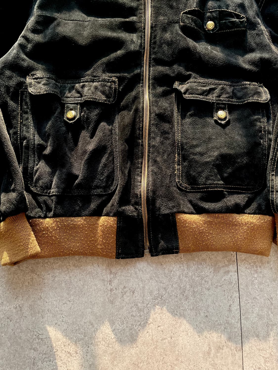 빈티지 스웨이드금장  봄버자켓 상품이미지4