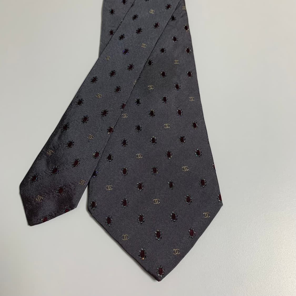 샤넬(CHANEL) CC 모노그램 명품넥타이 A등급 빈티지 상품이미지4