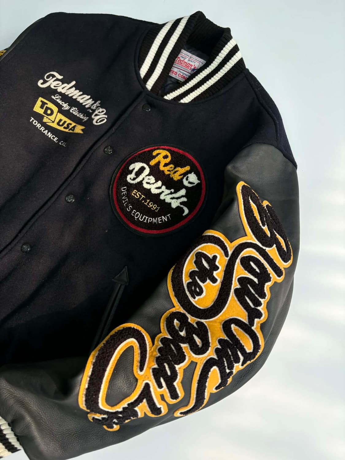 [44] 테드컴퍼니 테드맨 가죽 바시티 자켓 상품이미지9