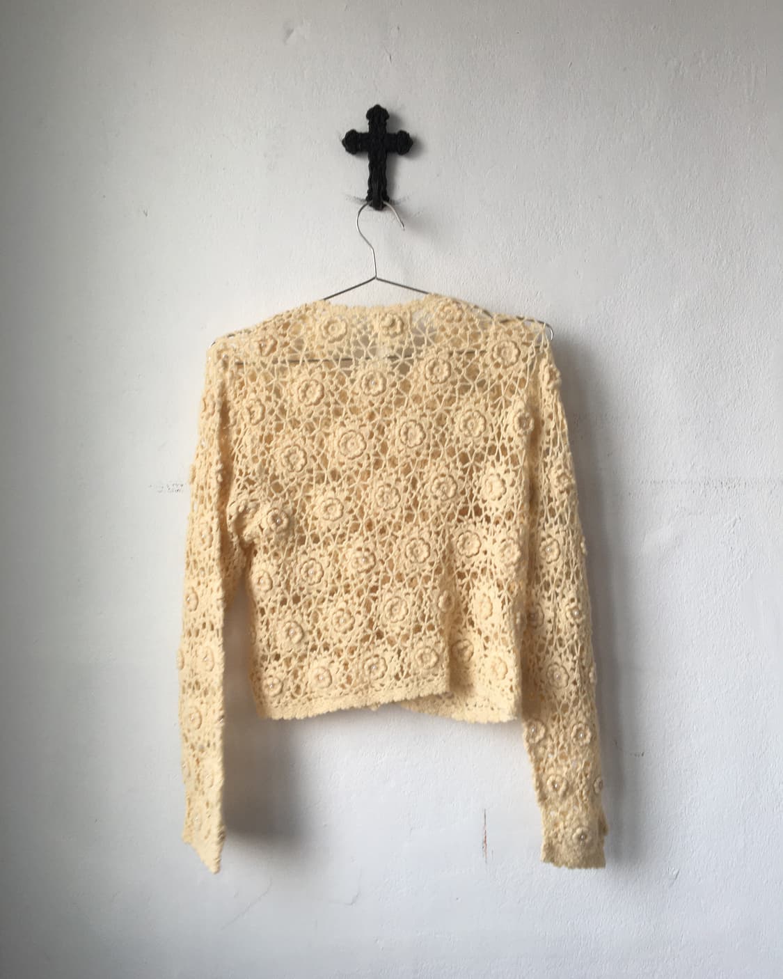Crochet pattern knit cardigan 상품이미지3