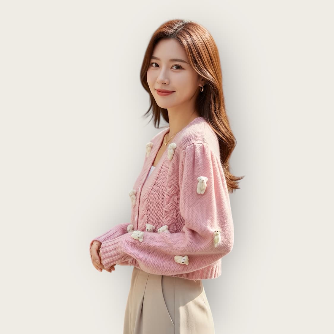 (새상품)S/ 13De Marzo 미니베어 가디건 자켓 상품이미지1