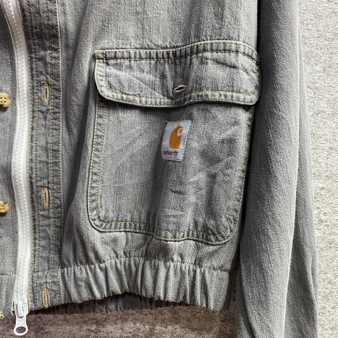 칼하트 로고 리메이크 크롭 셔츠 B3191 상품이미지3