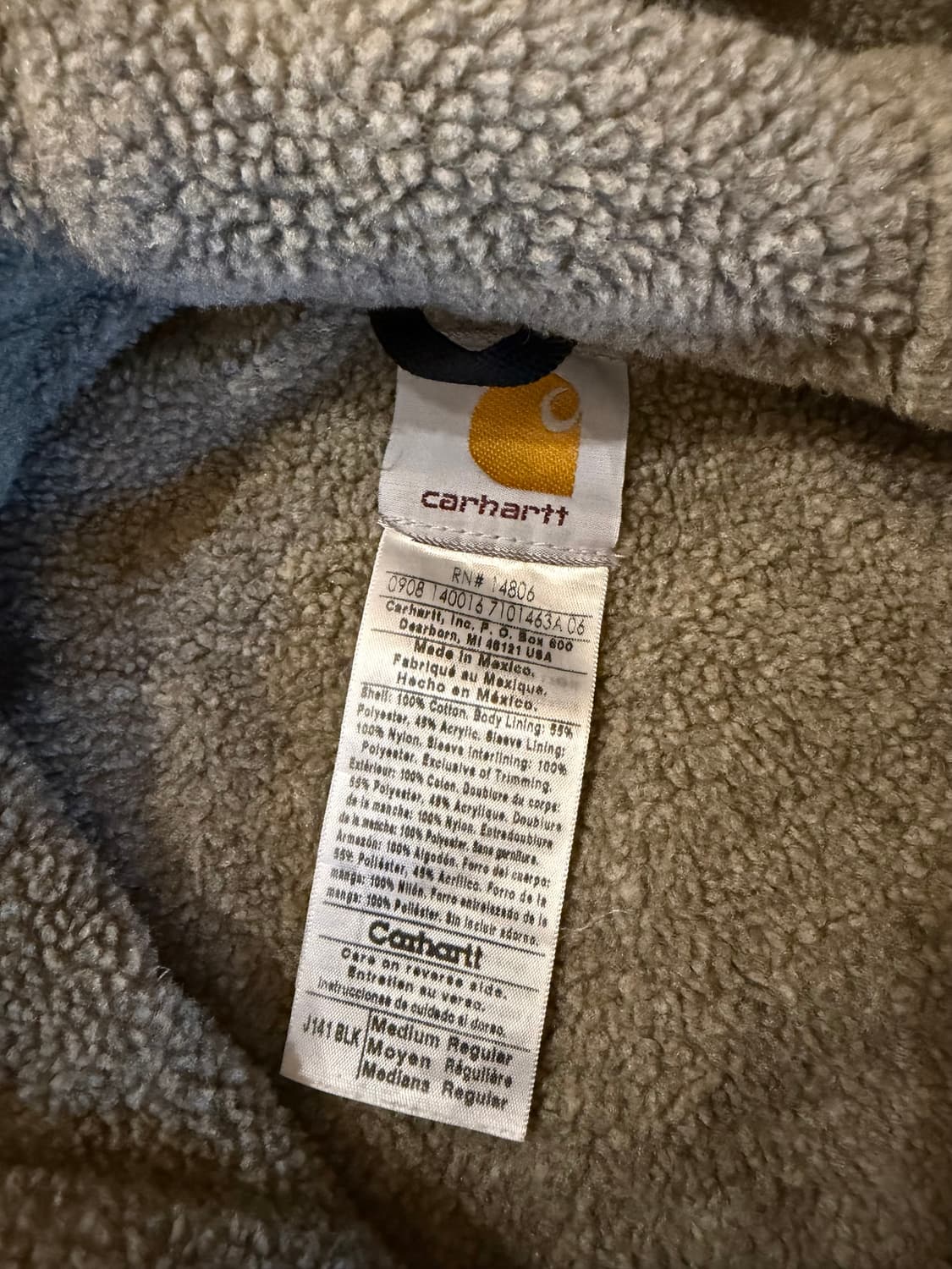 Carhartt]칼하트 J141 시에라 쉐르파 디트로이트 후드자켓 M 상품이미지7