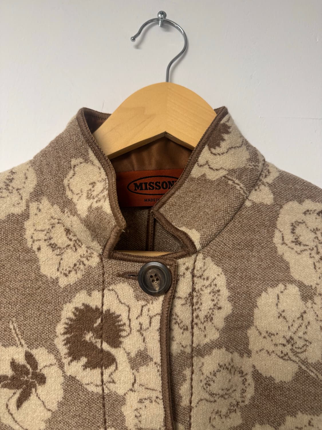 missoni 미쏘니 플라워 패턴 자켓 가디건 울 니트 46 상품이미지4