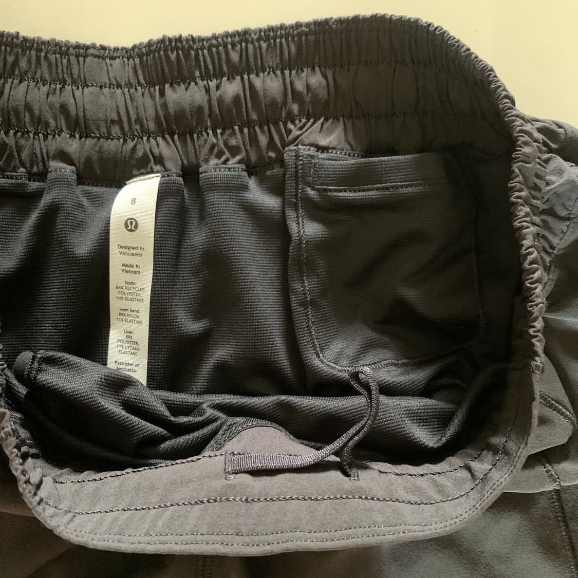 [미착용] 룰루레몬 lululemon 러닝 쇼츠 미드라이즈 반바지 블랙 상품이미지4