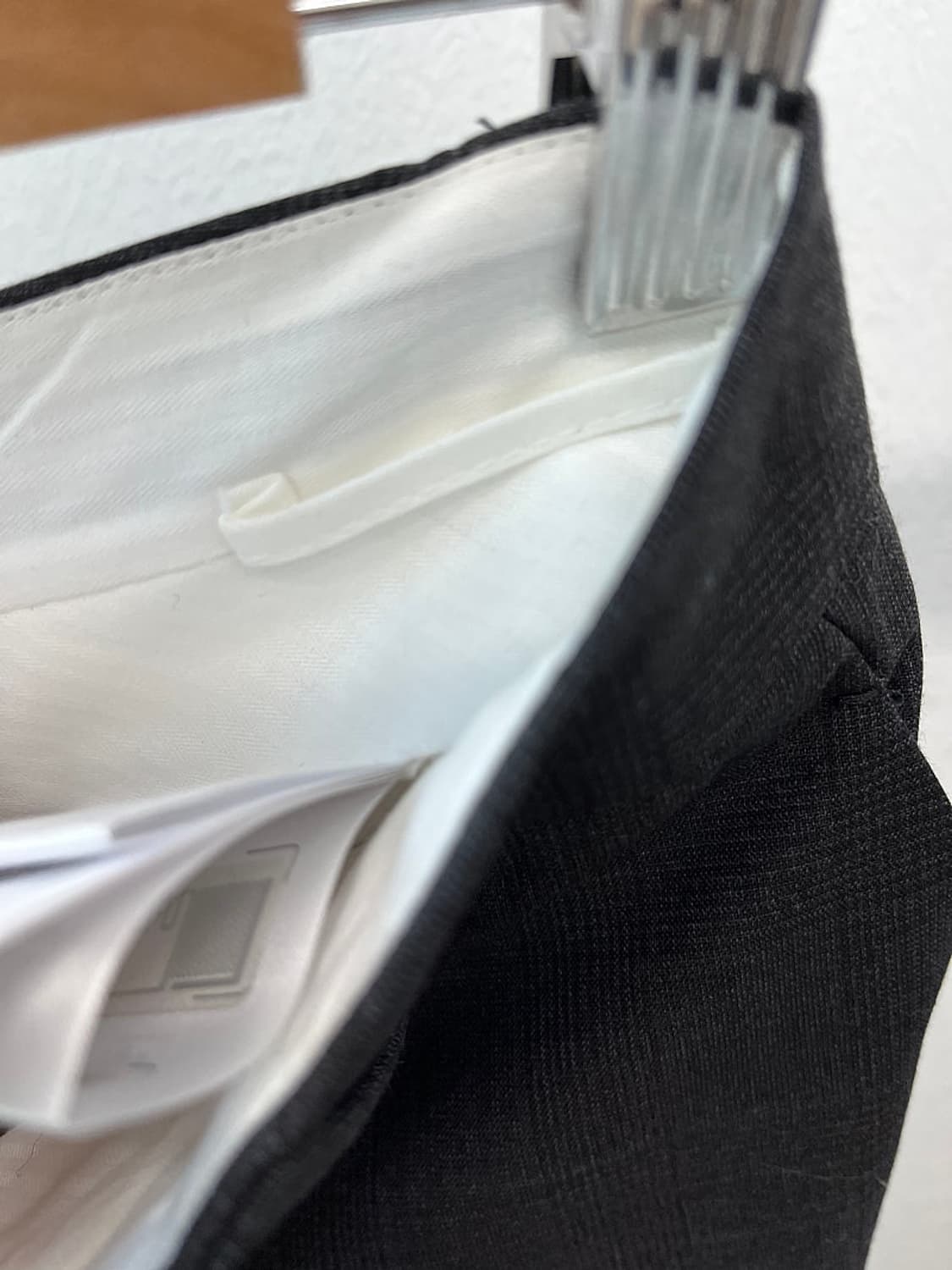 여) 미우미우 23ss 체크 와이드 슬랙스  상품이미지10