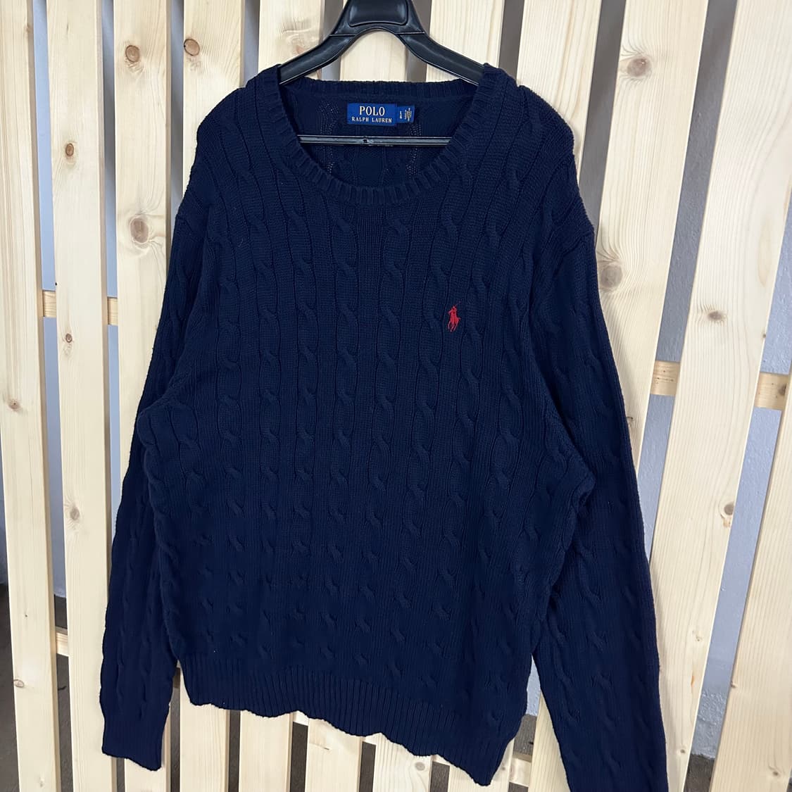(L) 폴로 랄프로렌 네이비 케이블 니트 상품이미지2