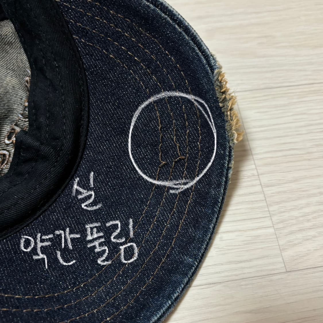 서저리 디스트로이드 데님 볼캡 모자 상품이미지8