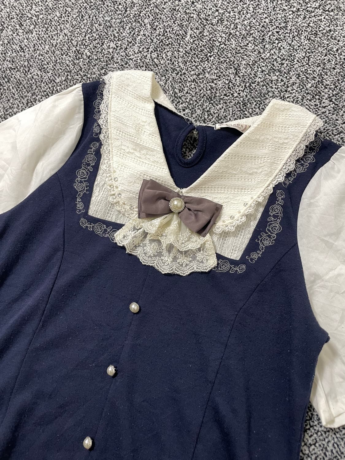 vinteちきゅ. axes femme 리본 반팔블라우스 공겜여주 로리타 상품이미지2