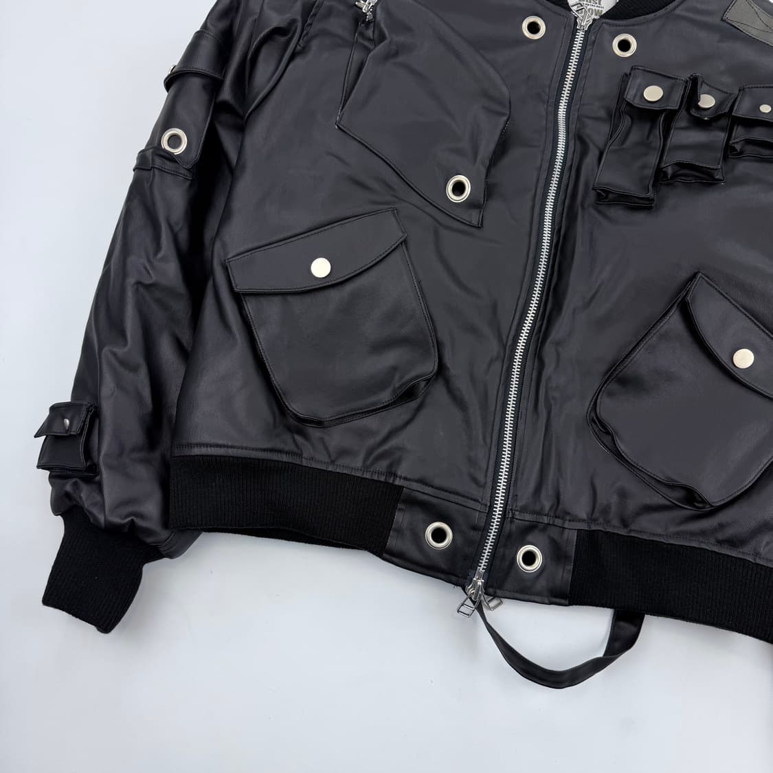 더스트블로우 멀티포켓 봄버 자켓 블랙 상품이미지5