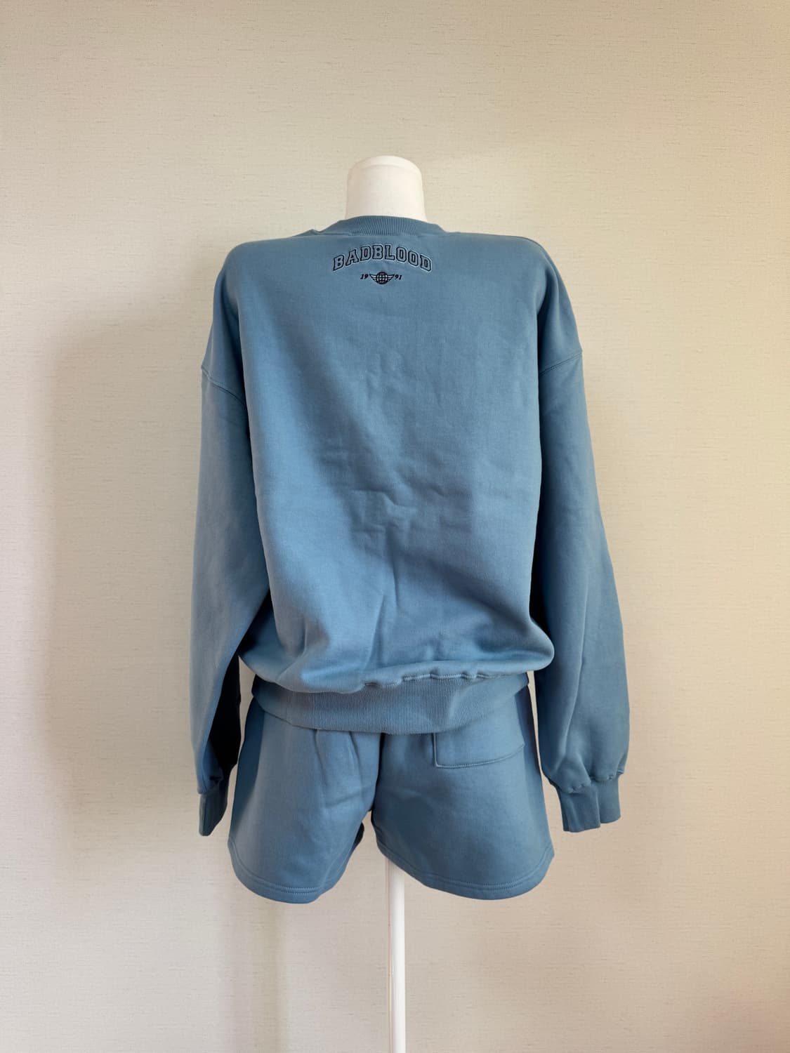 배드블러드) 기모 맨투맨 쇼츠 세트 상품이미지3