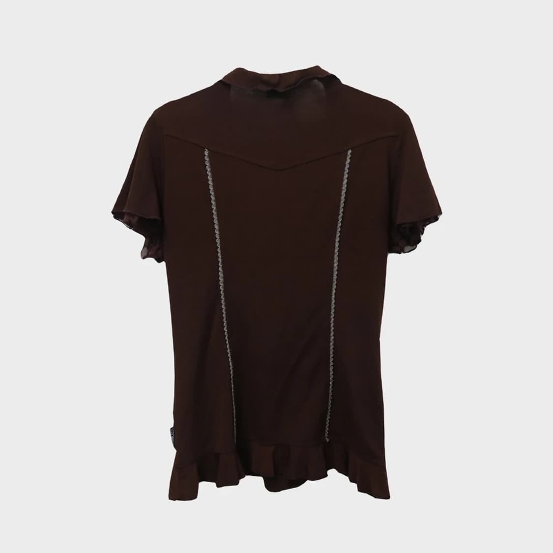 OZZ ONESTE 셔링 반팔 블라우스 65983 상품이미지2