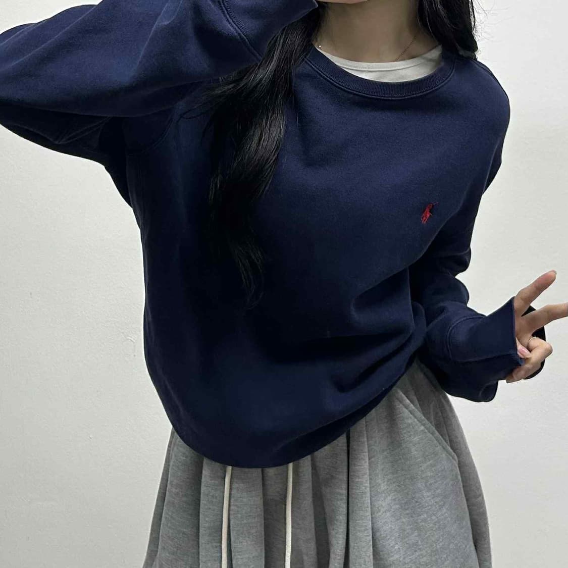 폴로 랄프로렌 준신형 네이비 스웨트셔츠 맨투맨(L) 상품이미지1