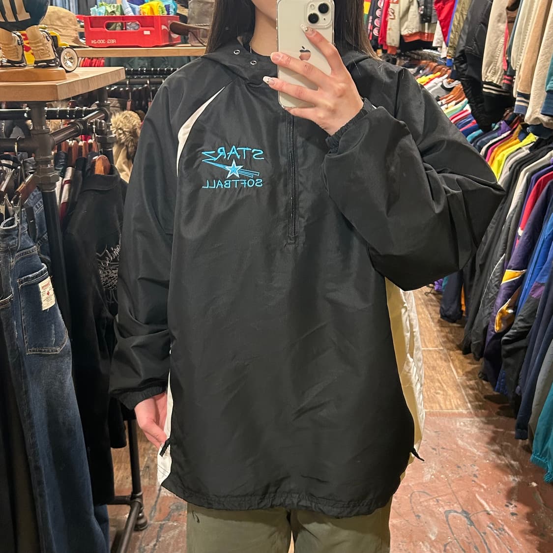 [HI] 나이키 아노락 블랙&화이트 상품이미지1