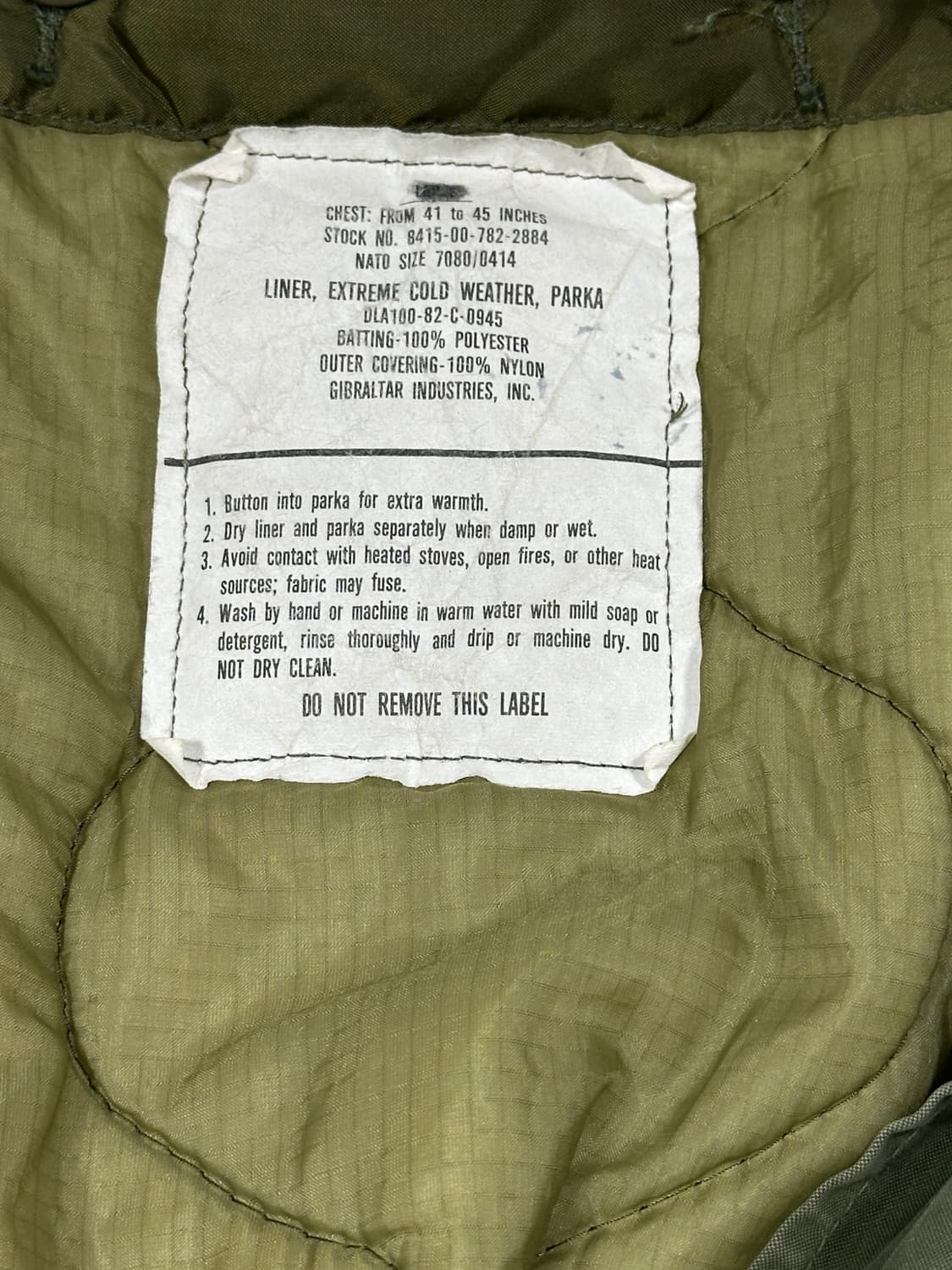 80s 오리지널 us army M65 피쉬테일 캐파카 상품이미지4