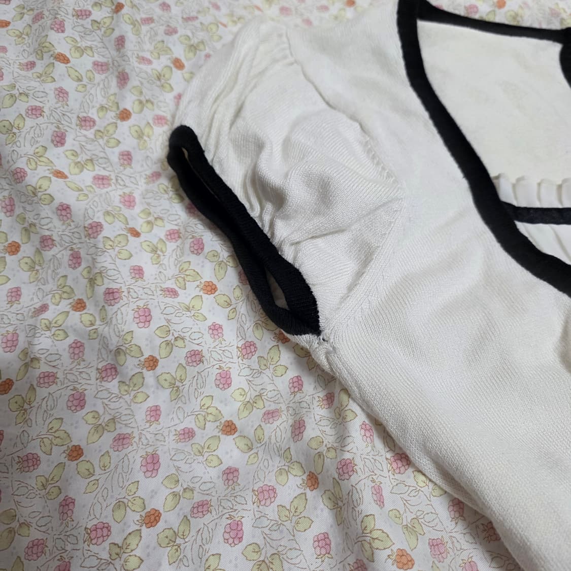 빈티지  화이트 리본 로걀 리즈리사 히메갸루 일브 상품이미지4