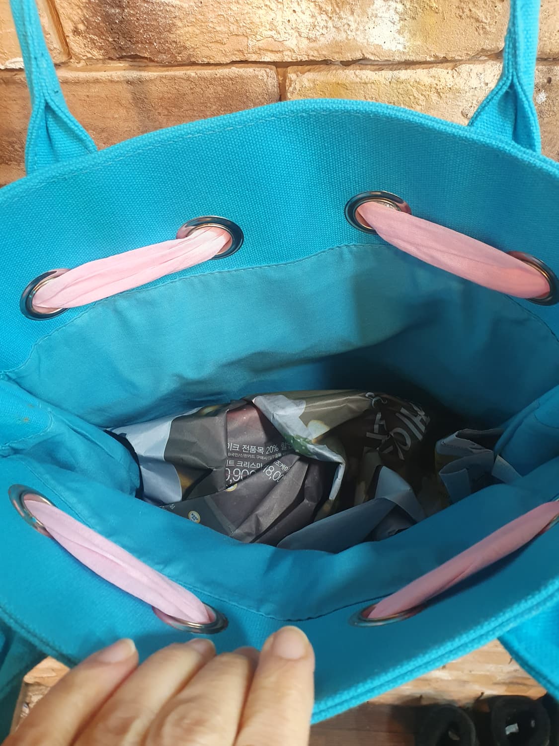 새상품)랄프로렌  리본 토트백 상품이미지5