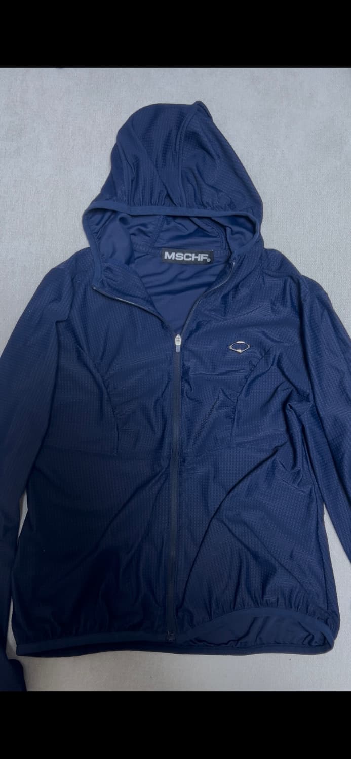 미스치프 후드 와플 집업 네이비 상품이미지3