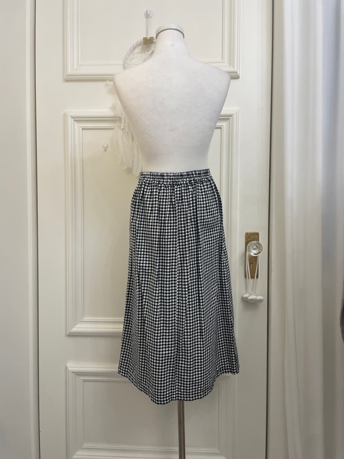 black gingham check button point banding 상품이미지3