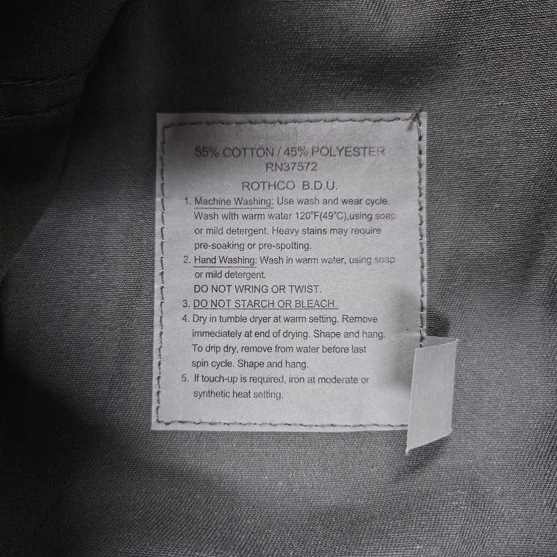 M 100-105 로스코 BDU 자켓 올리브 상품이미지5