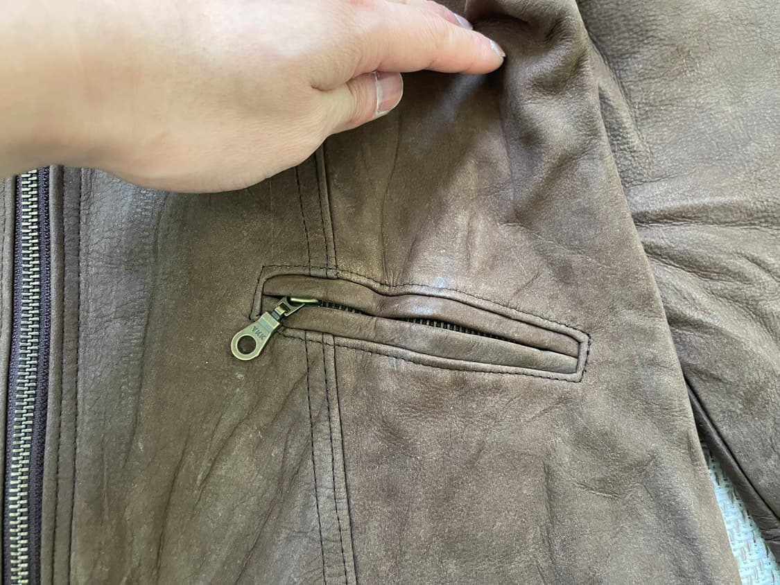 오스카 레오폴드 카우레더 지퍼 자켓 상품이미지2