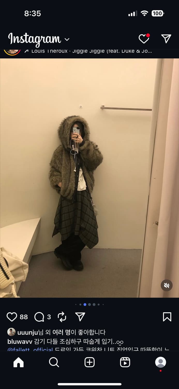 샌드릭 레이어드 체크 미디 스커트 퍼플 m사이즈 상품이미지1