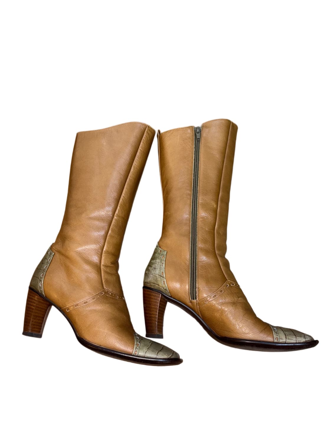 리얼 레더 웨스턴 하이 부츠 상품이미지4