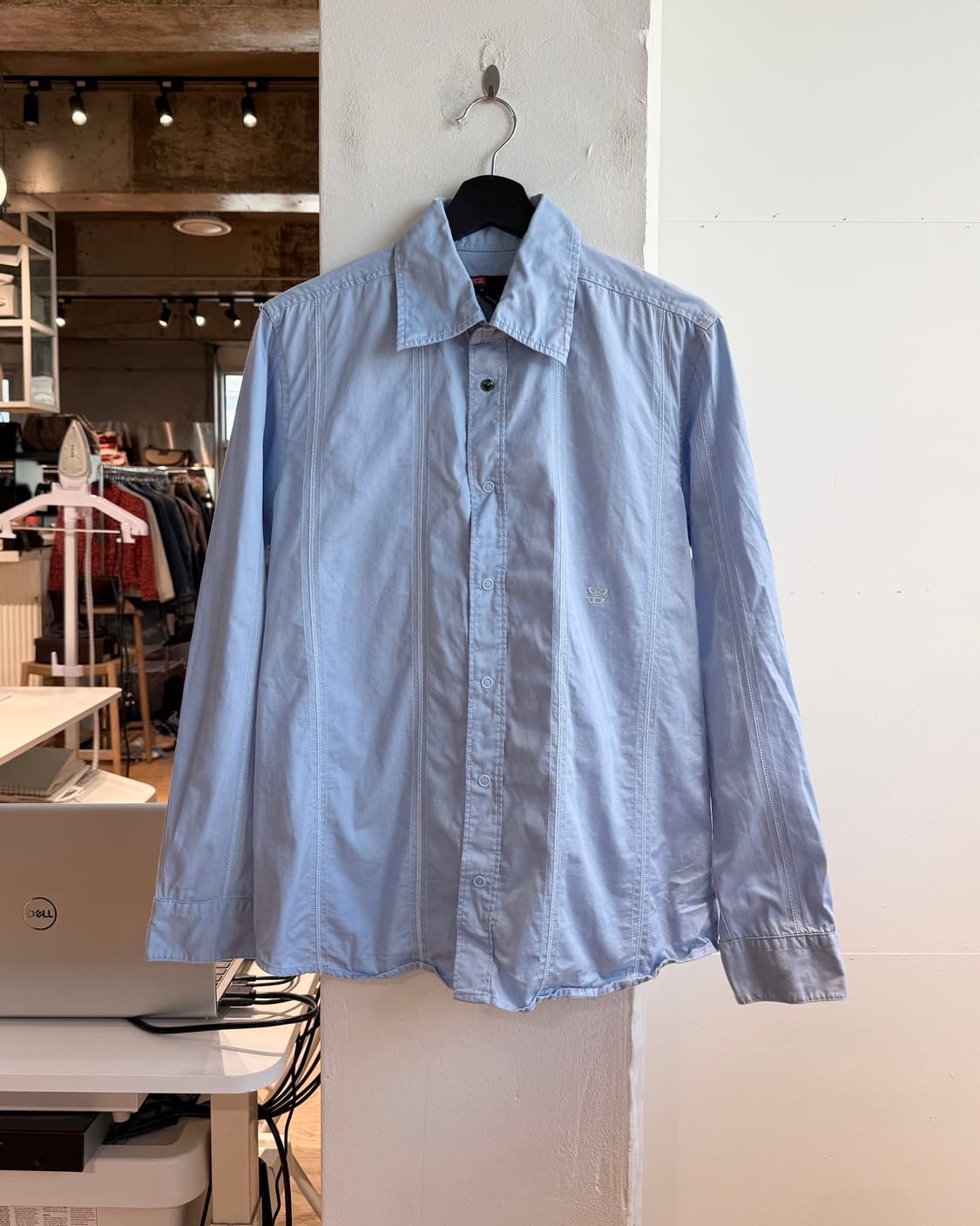 디젤 블루 코튼 셔츠  상품이미지2