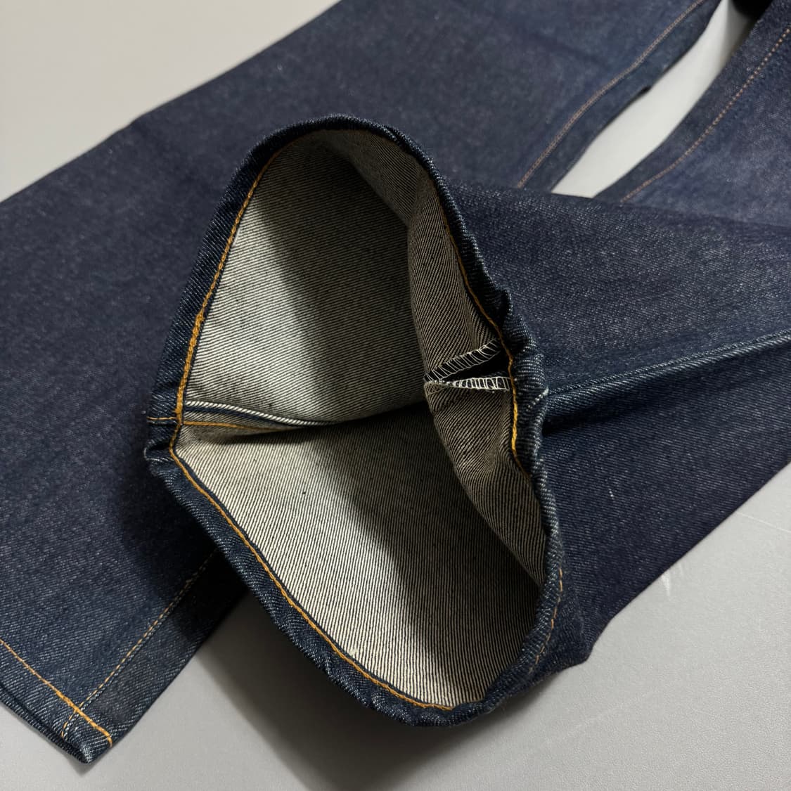 BUNKUM 인디고블루 논워시 코튼 부츠컷 데님 팬츠 상품이미지6