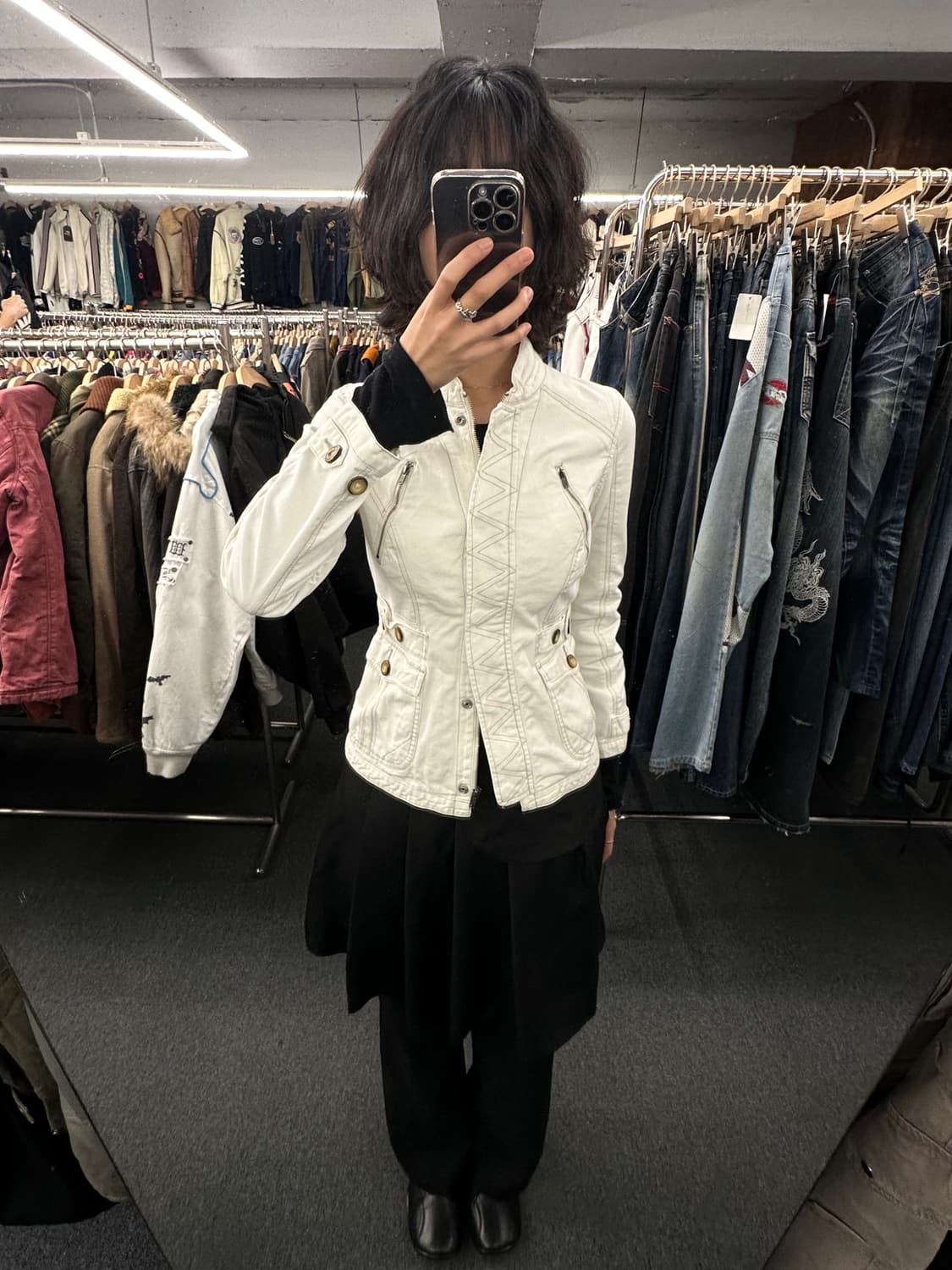 OS)리바이스 빈티지 여성 크림 코튼 자켓 상품이미지1