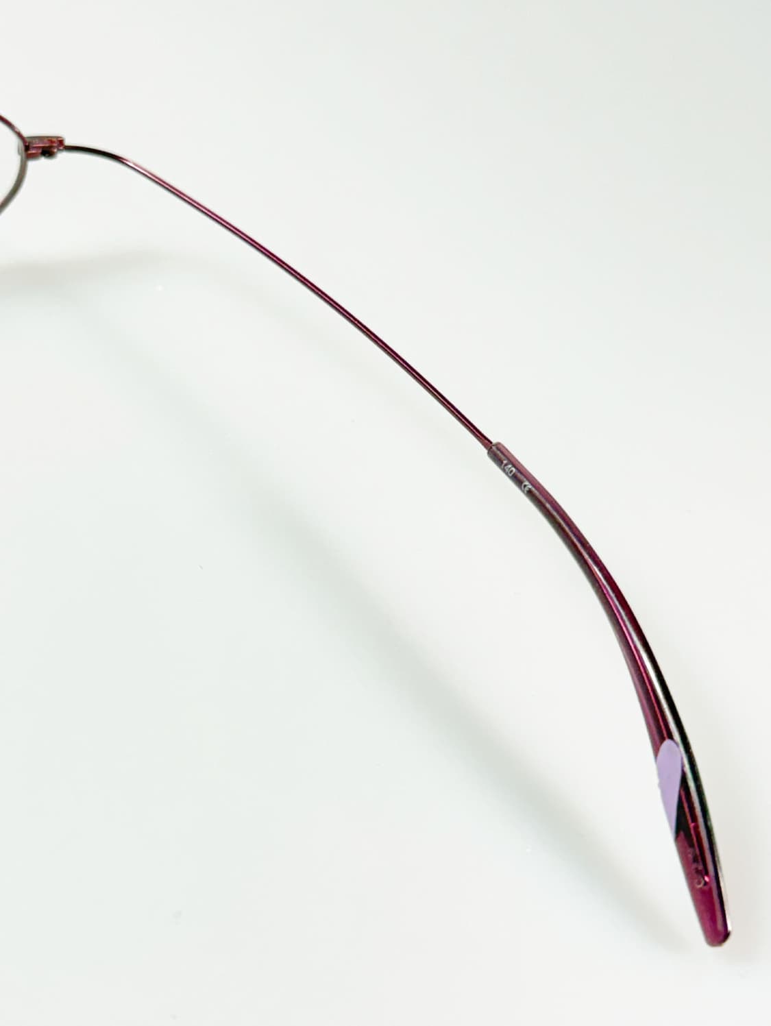 캘빈클라인 슬림 오벌 버건디 메탈 빈티지 안경 상품이미지6
