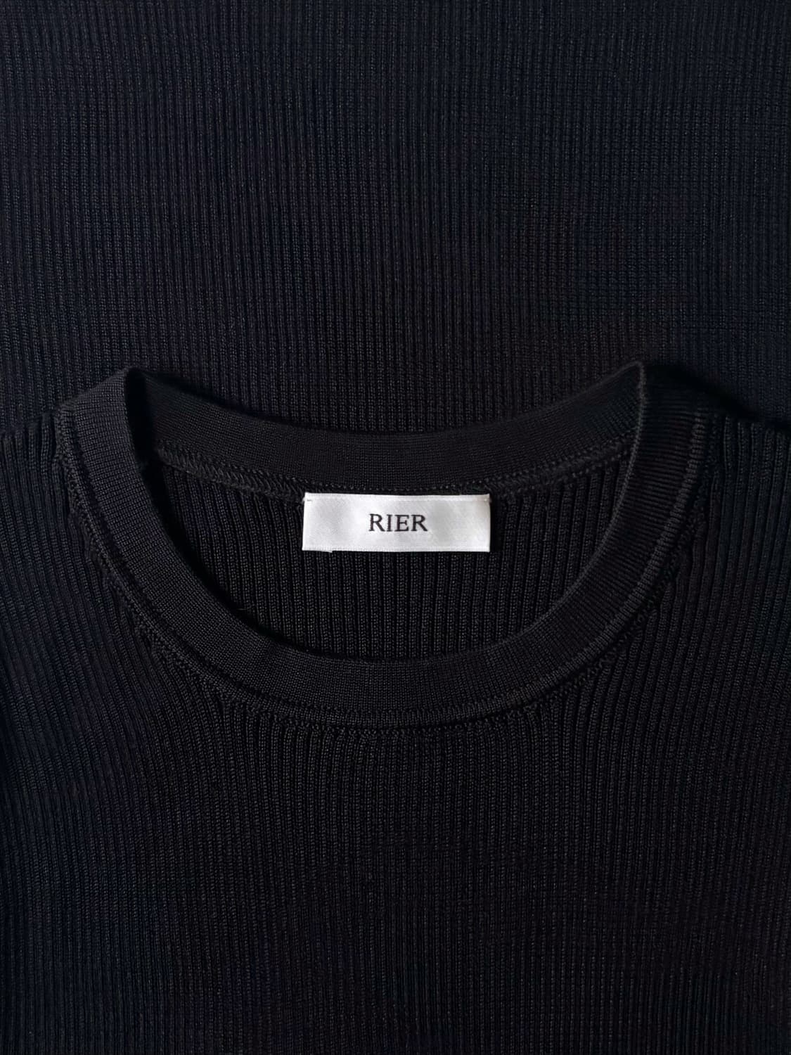 T-shirt silk knitwear black 상품이미지2
