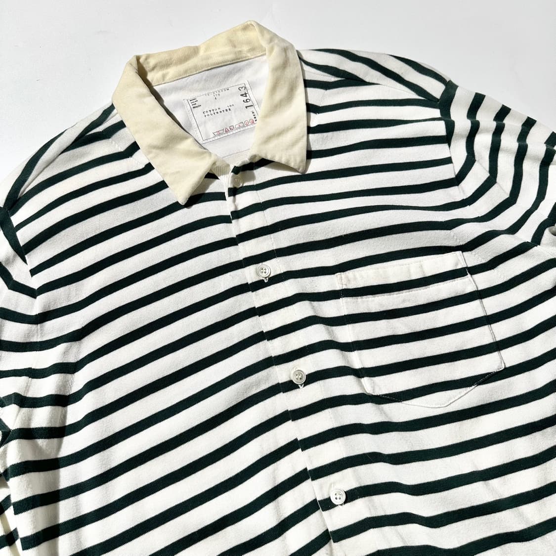 사카이 스트라이프 카라 가디건 상품이미지3