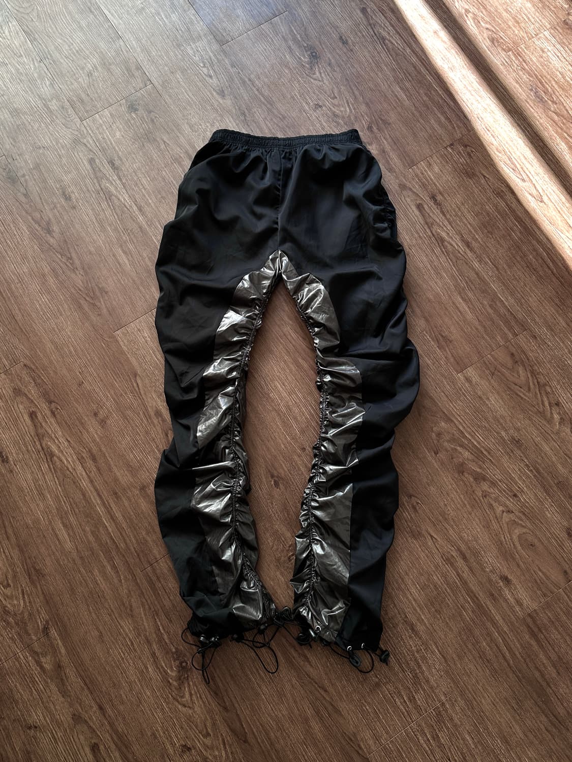 실버 코티드 셔링 & 스트링 팬츠 상품이미지8