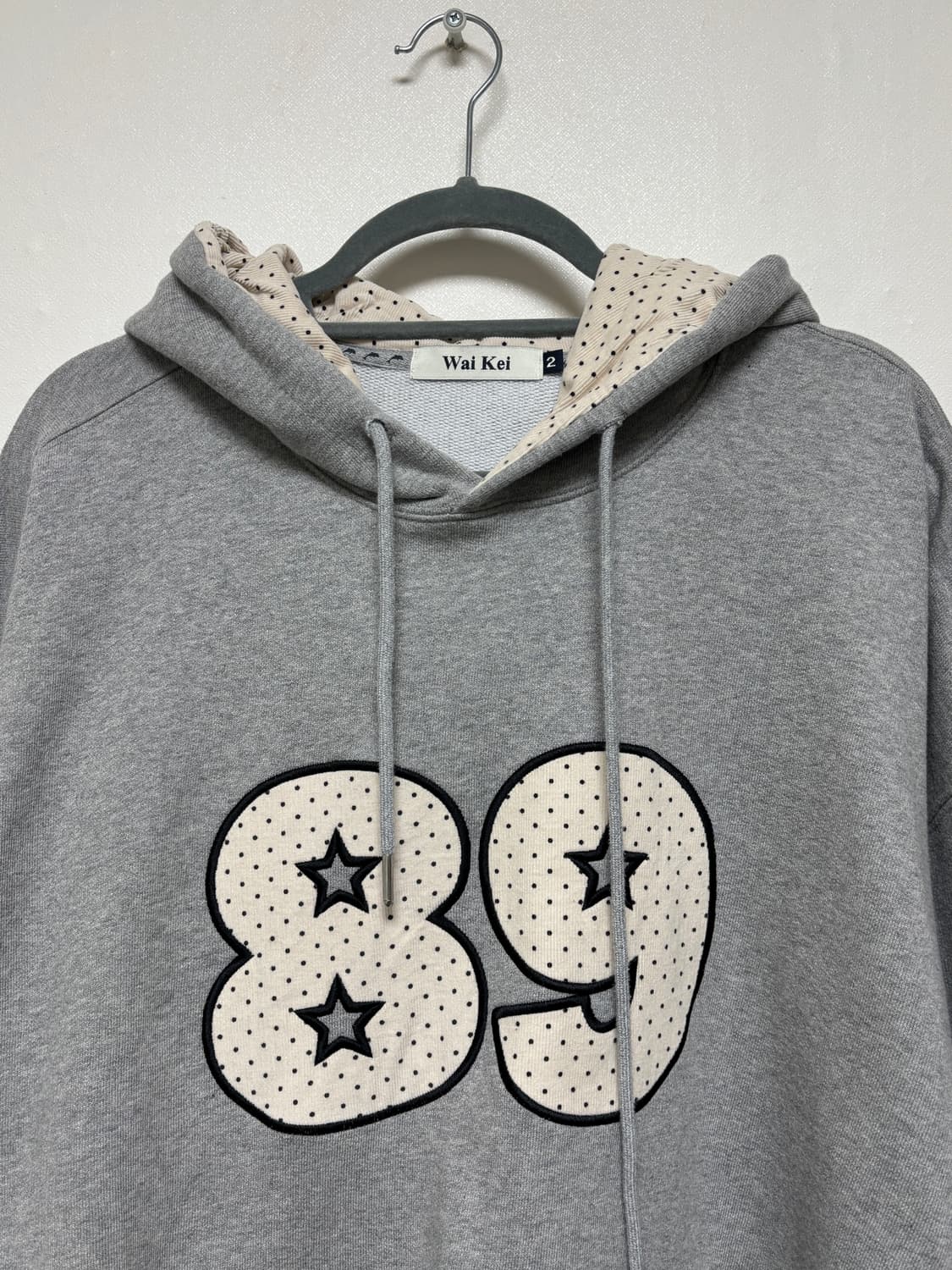 와이케이 도트 루즈핏 후드티 상품이미지2