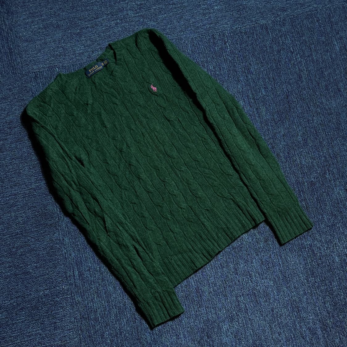 폴로 랄프로렌 케이블 니트 그린 상품이미지1