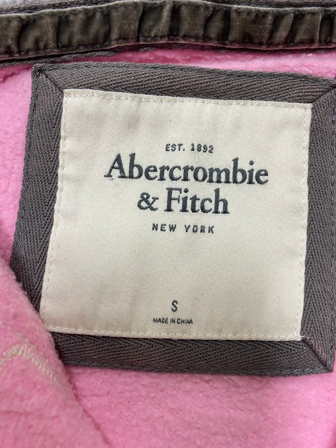 아베크롬비 딱붙핏 후드집업 핑크 s 상품이미지2
