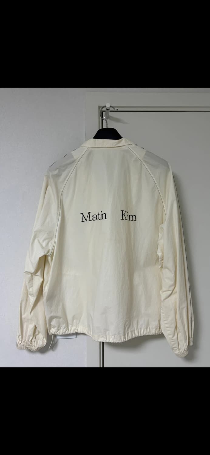 [MATIN KIM] 마킴 로고 코팅 점퍼 화이트 상품이미지3