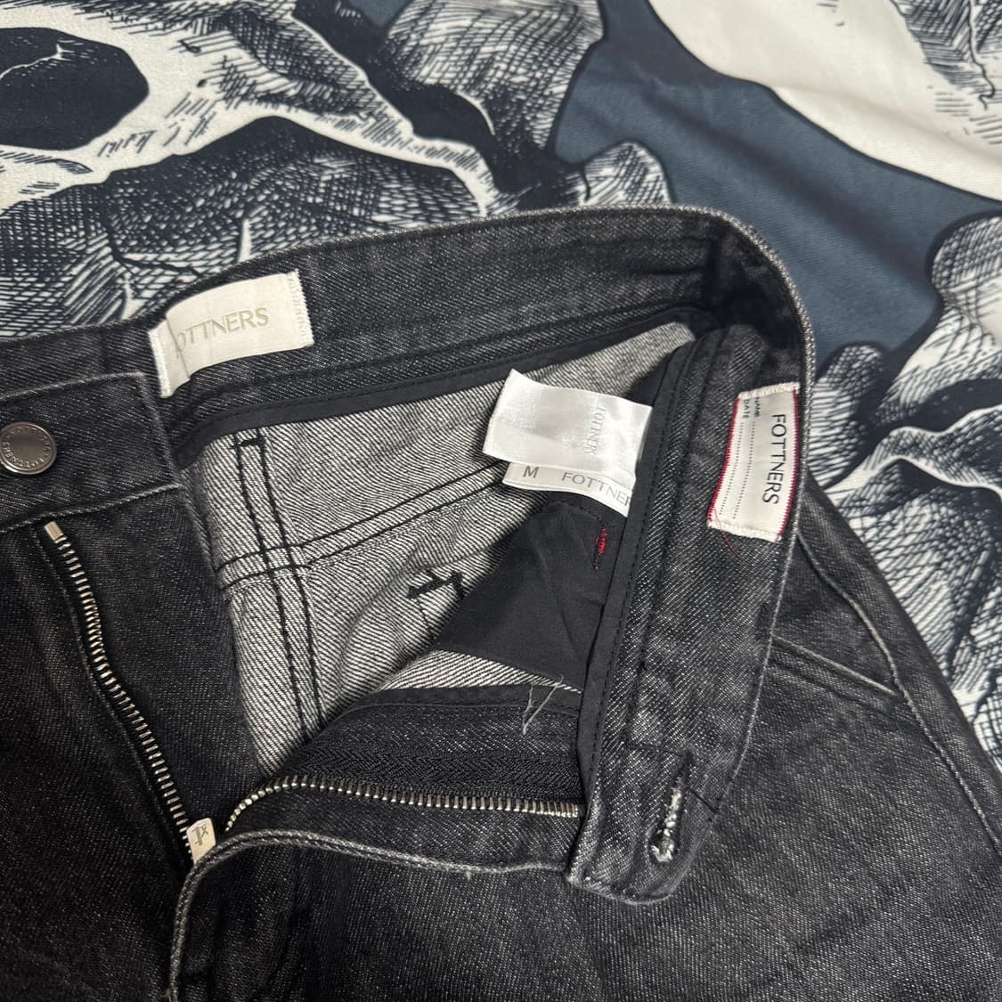 포트너스 와이드데님 흑청바지 M사이즈  상품이미지2